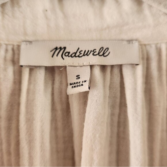 Madewell Light-Spun Cover Up Maxi Shirt Dress In Lighthouse S - Picture 7 of 10